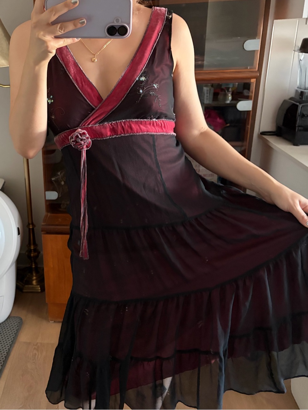 Vintage 90’s Johnathan Martin Whimsigoth Silk Dress